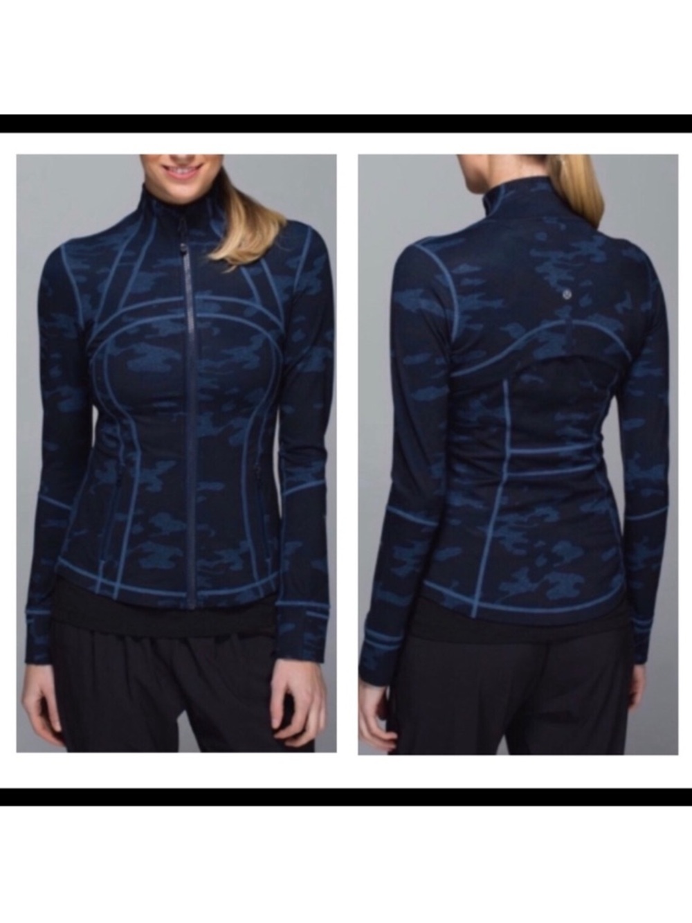 Lululemon Oil Slick Blue Camo Define Jacket size 8